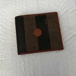 GUC Fendi Men's Black and Brown Wallet
